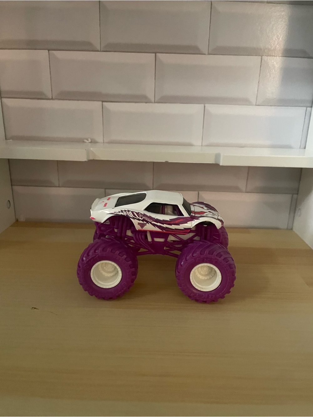 Purple and White Monster Truck Toy - Kids Toys